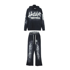 Hellstar Hoodie And Pants Two-Piece Set High-quality pure cotton high-street clothing
