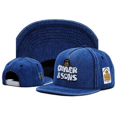 Trendy flat brimmed snapback hatscartoon