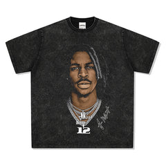 BIG FACE T shirts Pure Cotton High-Street Fashion