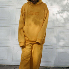 DREW HOUSE Hoodie Blue and yellow, pure cotton texture