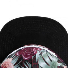 Trendy flat brimmed snapback hatsadjustable flower letterparis