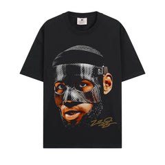 BIG FACE T shirts Pure Cotton High-Street Fashion