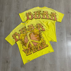 DUAA T shirts Direct-to-Garment Street-Style Rhinestone Design