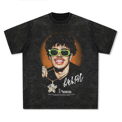 BIG FACE T shirts Pure Cotton High-Street Fashion