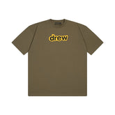 DREW HOUSE T Shirts Tan with English-language smiley face print