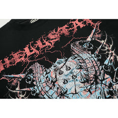 Hellstar T-shirt Direct Printing Pattern High-quality pure cotton high-street clothing