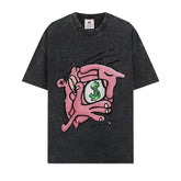 BIG FACE T shirts Pure Cotton High-Street Fashion