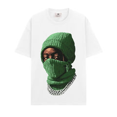BIG FACE T shirts Pure Cotton High-Street Fashion
