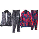 Palm Angels sweatshirt & sweatpants Two-piece set All-over letter printing zip-up cardigan