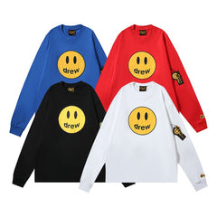 DREW HOUSE Long-sleeved Four-color pure cotton smiley face design