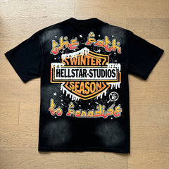 Hellstar T Shirts Retro style high street trend High-quality pure cotton high-street clothing