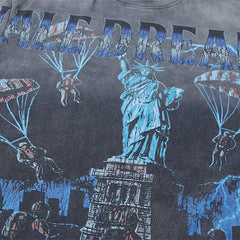 Valeforever Vale T Shirts Washed black with a distressed finish
