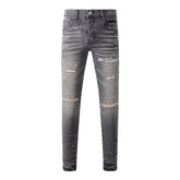 Mens trendy purple jeans 100% cotton Pure Cotton High Street Trend