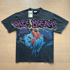 Valeforever Vale T Shirts Washed black with a distressed finish