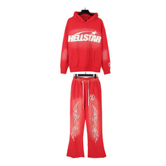 Hellstar Hoodie And Pants Two-Piece Set High-quality pure cotton high-street clothing