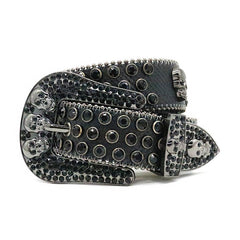 Hip-hop punk rhinestone belt skull punk dark style