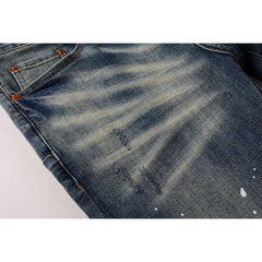 Mens trendy purple jeans 100% cotton Pure Cotton High Street Trend