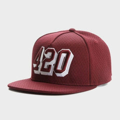 Trendy flat brimmed snapback hatsletter420 adjustable quick-drying and breathable