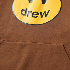 DREW HOUSE Hoodie Stylish, textured pure cotton with brown color-blocking.
