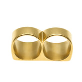 Rings Double Finger Stainless Steel Ring Vintage St. Valentine's Spectrum