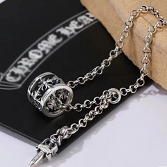 CHH Chrome heart Cross Necklace Cross Men's and Women's Collarbone Chains