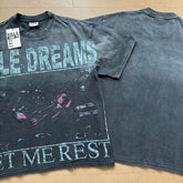 Valeforever Vale T Shirts Vintage-style distressed blue print with lettering