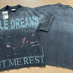 Valeforever Vale T Shirts Vintage-style distressed blue print with lettering