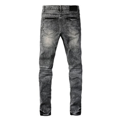 Mens trendy purple jeans 100% cotton Pure Cotton High Street Trend