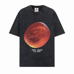 BIG FACE T shirts Pure Cotton High-Street Fashion