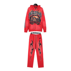 Hellstar Hoodie And Pants Two-Piece Set High-quality pure cotton high-street clothing