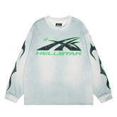 Hellstar Long Sleeve Shirts Hip-hop loose oversize High-quality pure cotton high-street clothing