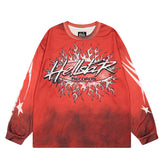 Hellstar Long Sleeve Shirts Hip-hop loose oversize High-quality pure cotton high-street clothing