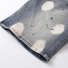 Mens trendy purple jeans 100% cotton Denim Shorts #PU523