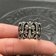 CHH Chrome heart Cross Ring Vintage Medieval