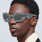 Trendy punk glasses y2kretro metal chain