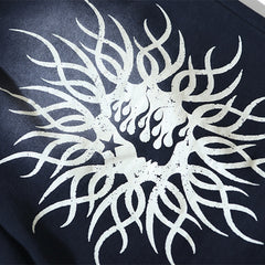 Hellstar shorts Casual style with a washed, distressed, and splatter-paint finish