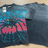Valeforever Vale T Shirts Black washed, distressed spider graphic