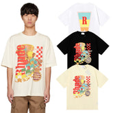 Rhude T Shirts Cotton Short Sleeves Loose Men and Women