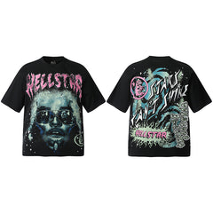Hellstar T-shirt Direct Printing Pattern High-quality pure cotton high-street clothing