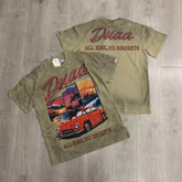 DUAA T shirts High-quality white ink direct-jet hot-drilling rhinestones