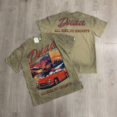 DUAA T shirts High-quality white ink direct-jet hot-drilling rhinestones