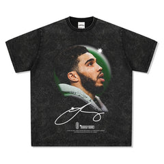 BIG FACE T shirts Pure Cotton High-Street Fashion