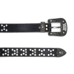 Hip-hop punk rhinestone belt dark style