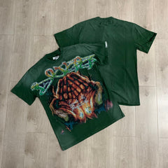 DUAA T shirts Monkey-wash, distressed finish, and hot-fix rhinestone embellishment.