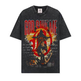 BIG FACE T shirts Pure Cotton High-Street Fashion