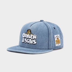 Trendy flat brimmed snapback hatscowboy cartoon cat adjustable