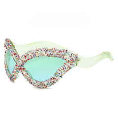 Trendy punk glasses cat eyes