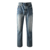 Mens trendy purple jeans 100% cotton Rhinestones #9138