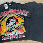 Valeforever Vale T Shirts Washed black with a distressed finish and hot-fix rhinestones.