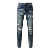 Mens trendy purple jeans 100% cotton Pure Cotton High Street Trend